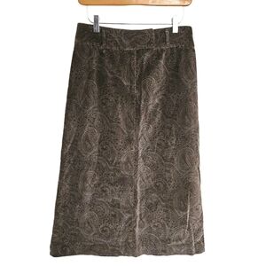 Y2K‎ DKNY Paisley Velveteen Midi Skirt